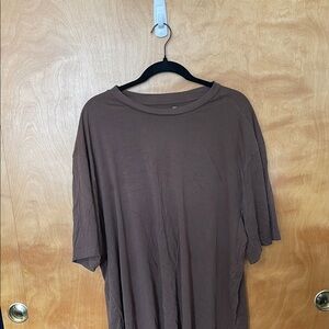 H&M Chocolate Brown Relaxed Fit Tee